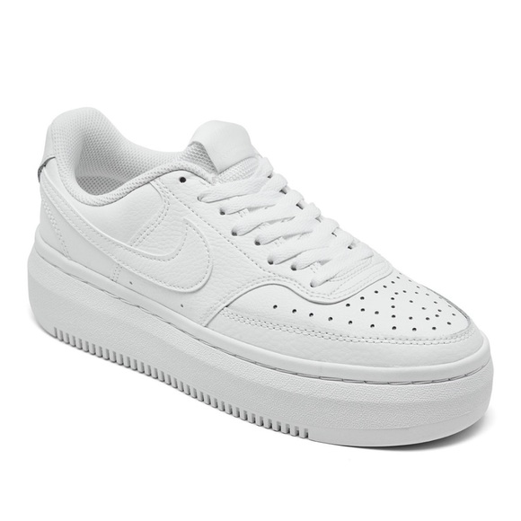 Nike Women's Court Vision Alta Leather Platform Casual Sneakers (6.5; White) - Picture 3 of 11
